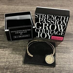 R.J. Graziano Gold “Sisters” Bracelet with Charm